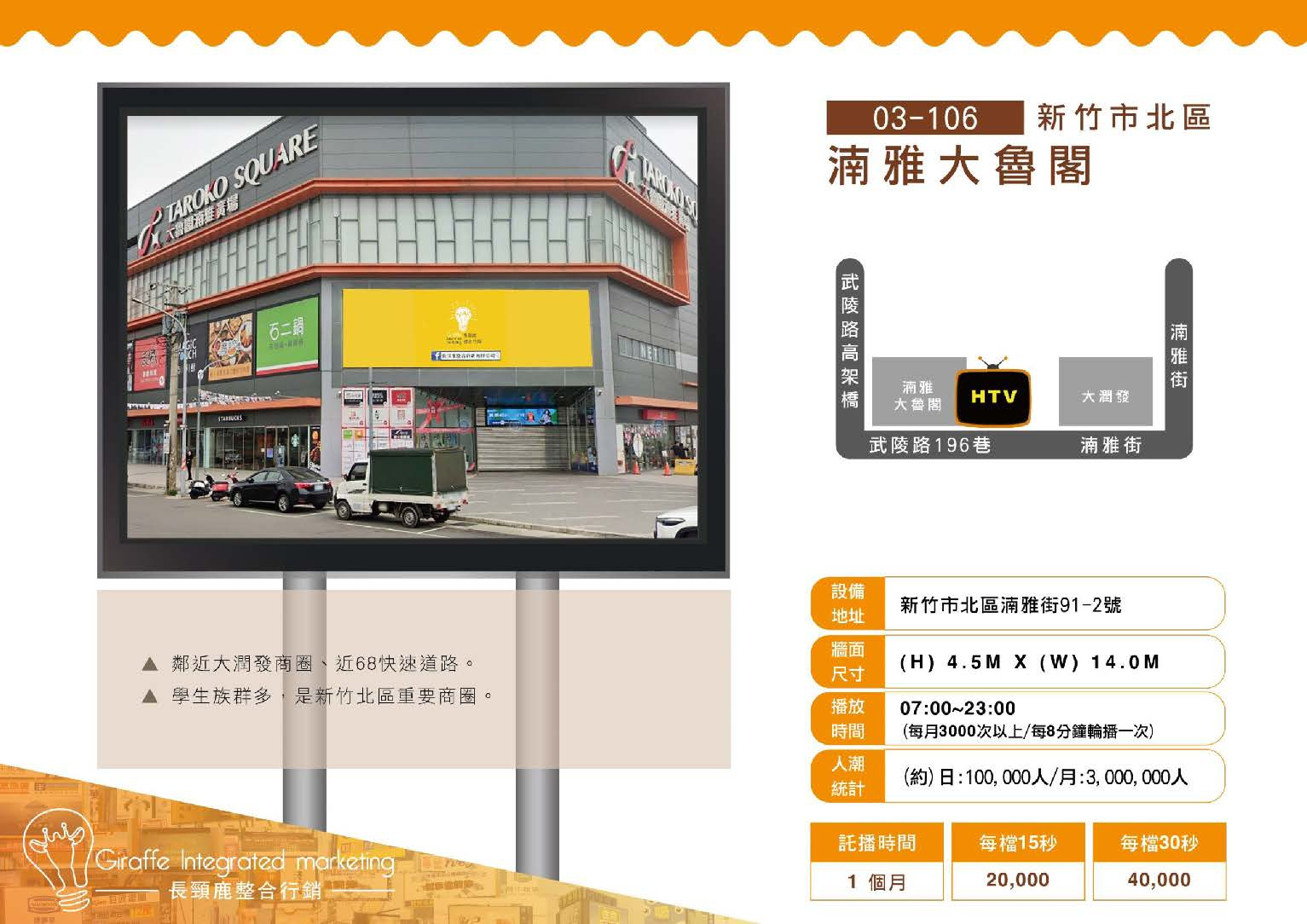 新竹市北區湳雅大魯閣戶外LED電視牆-0-